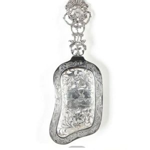 Antique 1903 Engagement Wedding Gift 900 Silver Dutch Serving Utensil